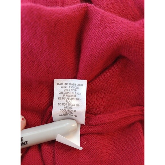 J. Jill Pullover Turtleneck Sweater M Red Longsleeve Knit Stretchy Lagenlook - Picture 8 of 11